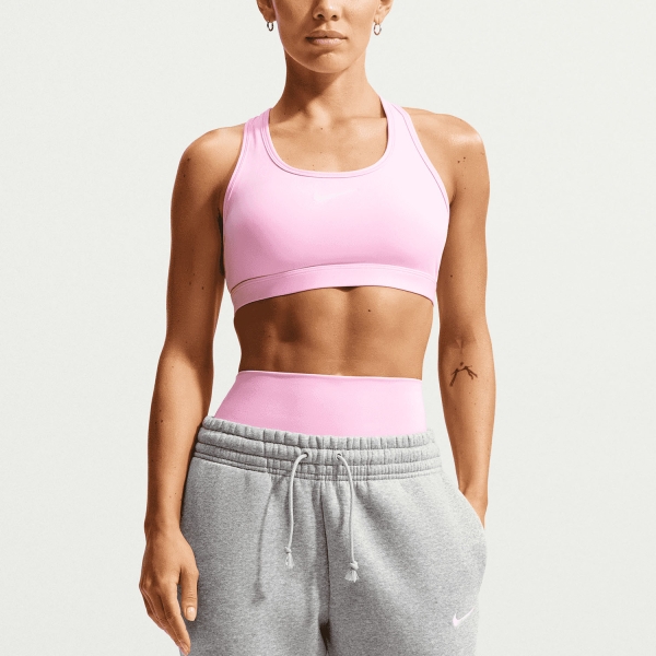 Women's Bra and Underwear Nike Swoosh DriFIT Sports Bra  Pink Rise/White DX6821621