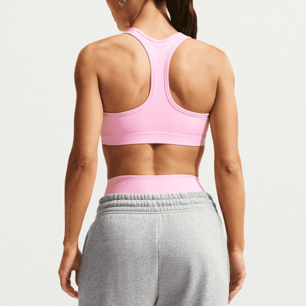 Nike Swoosh Dri-FIT Sports Bra - Pink Rise/White