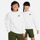 Nike Sportswear Club Sweatshirt Junior - White/Black Nike Sportswear Club Sweatshirt Junior - White/Black
