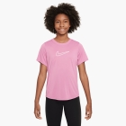 Nike Dri-FIT One T-Shirt Girl - Pink Rise/White Nike Dri-FIT One T-Shirt Girl - Pink Rise/White