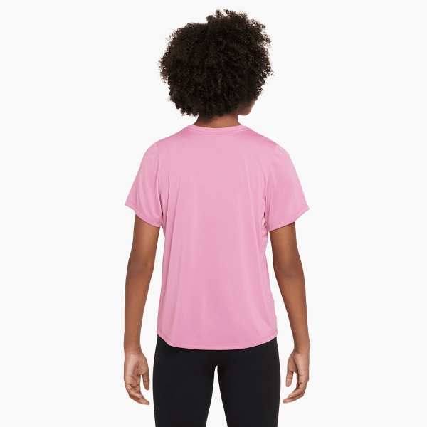 Nike Dri-FIT One T-Shirt Girl - Pink Rise/White