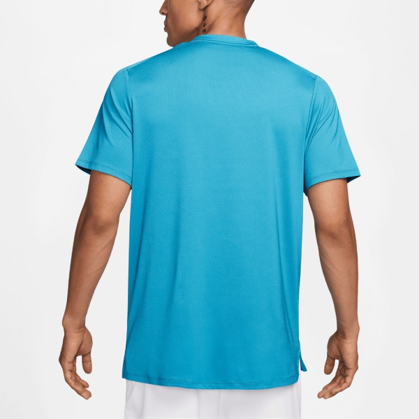 Nike Court Advantage Dri-FIT T-Shirt - Baltic Blue/Black