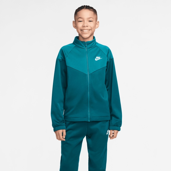 Boy's Padel Suit and Hoody Nike DriFIT Tracksuit Kids  Bright Spruce/Energy/White HQ9315372