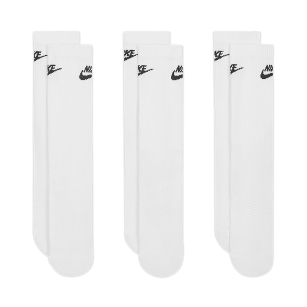 Nike Everyday Elevated Dri-FIT Crew x 3 Calcetines - White