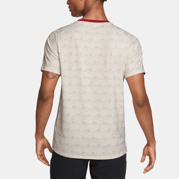 Nike Court Advantage T-Shirt - Light Bone/Tough Red/Black