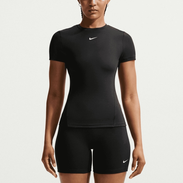 Women's Padel T-Shirt and Polo Nike One TShirt  Black/White IR1895010