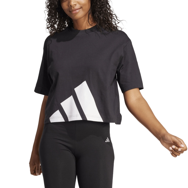 Women's Padel T-Shirt and Polo adidas Essentials TShirt  Black/White JG8736