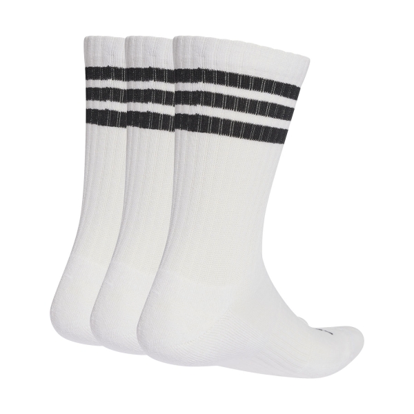 adidas 3 Stripes Cushioned Crew x 3 Calcetines - White/Black