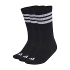 adidas 3 Stripes Cushioned Crew x 3 Calcetines - Black/White adidas 3 Stripes Cushioned Crew x 3 Calcetines - Black/White