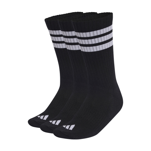 Calcetines Padel adidas 3 Stripes Cushioned Crew x 3 Calcetines  Black/White KC9641