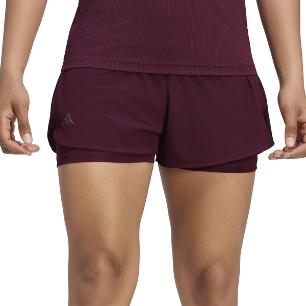 Women's Padel Skirts and Shorts adidas CLIMACOOL Match 2 in 1 2.5in Shorts  Maroon KH3608