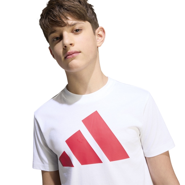 adidas Essentials T-Shirt Kids - White/Pure Ruby