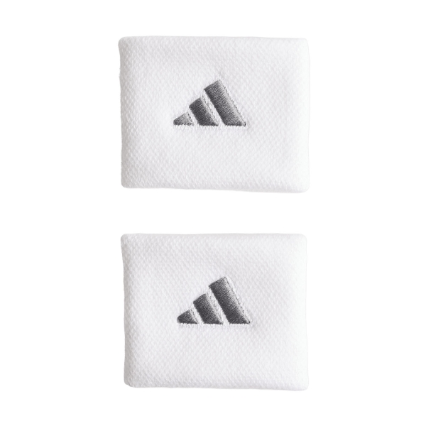 Muñequeras de Padel adidas Pro Munequeras Cortas  White/Iron Metallic KV9218