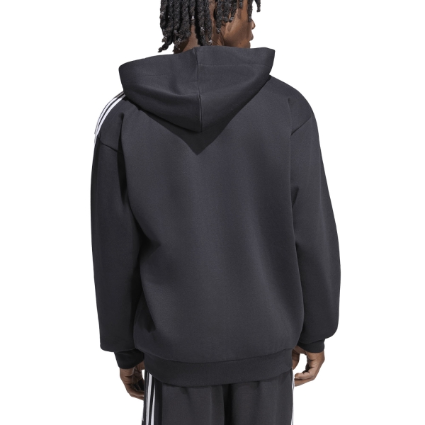 adidas Essentials 3 Stripes Print Felpa - Black/White
