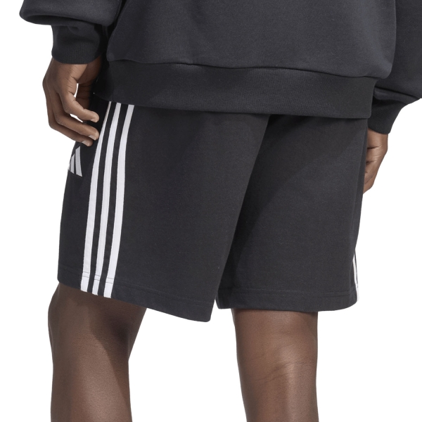 adidas Essentials 3 Stripes 7in Shorts - Black/White