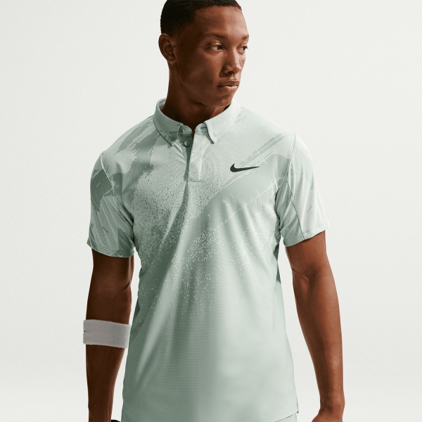 Nike Court Slam Polo - Steam/Barely Green/Black