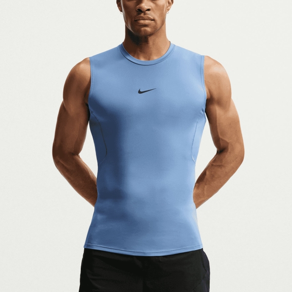 Men's T-Shirt Padel Nike Pro DriFIT Logo Tank  Indigo Storm/Black FB7914459