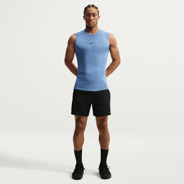 Nike Pro Dri-FIT Logo Top - Indigo Storm/Black