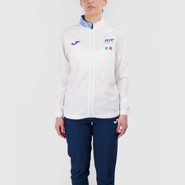 Women's Padel Suit Joma Pre Game FITP Graphic Light Tracksuit  White/Royal/Navy SW90800D2101