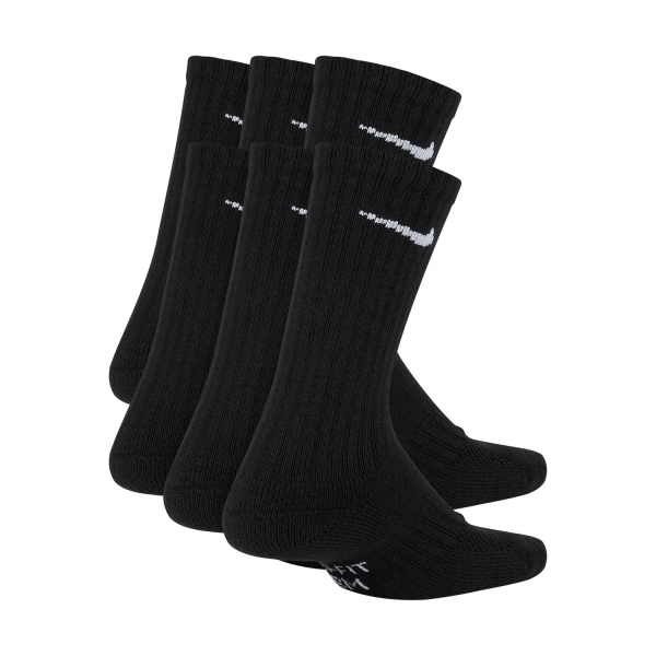 Nike Everyday Crew x 6 Calcetines Niños - Black/White