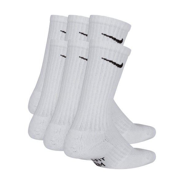 Nike Everyday Crew x 6 Calcetines Niños - White/Black