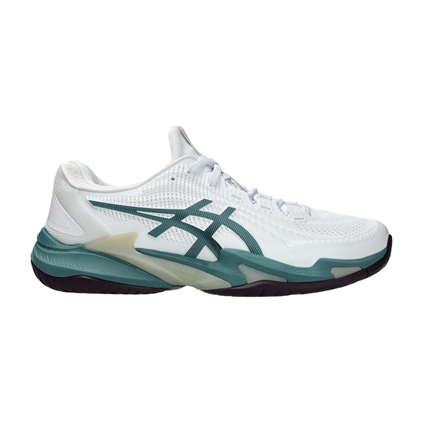 Scarpe Padel Uomo ASICS Court FF 3  White/Foggy Teal 1041A370107