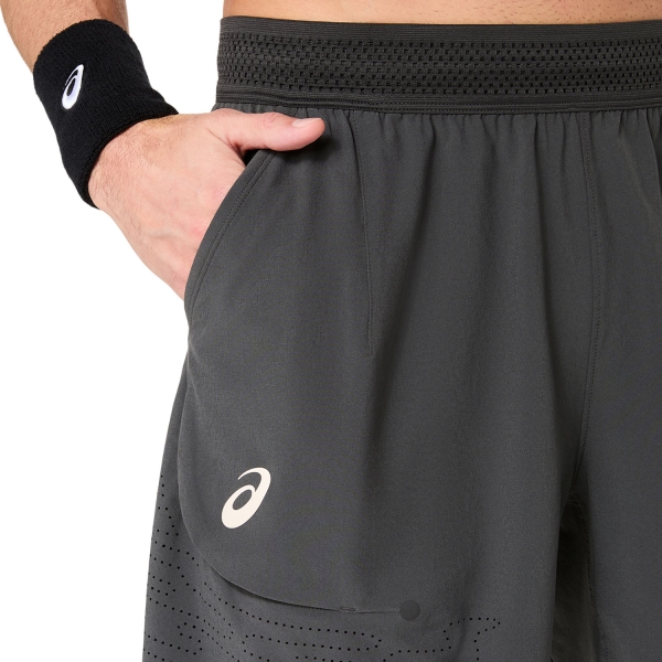 ASICS Match Laser Cut 7in Shorts - Graphite Grey/Night Energy