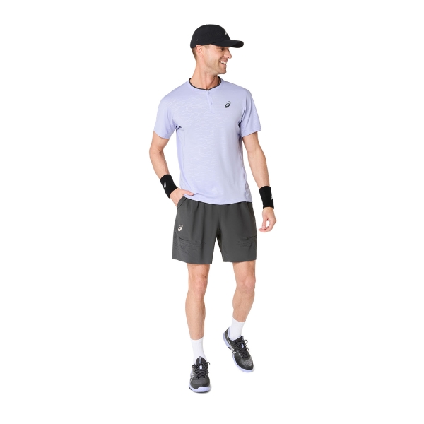 ASICS Match Laser Cut 7in Shorts - Graphite Grey/Night Energy