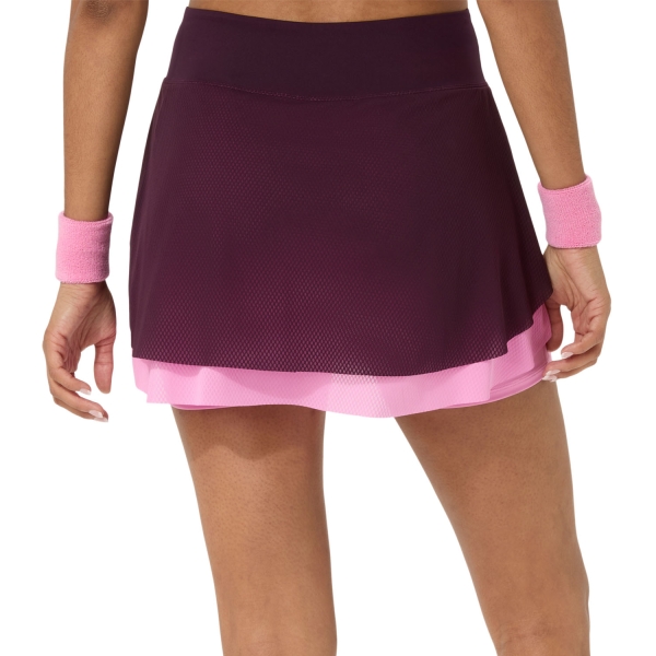 ASICS Match Mesh Skirt - Dark Aubergine/Bubblegum