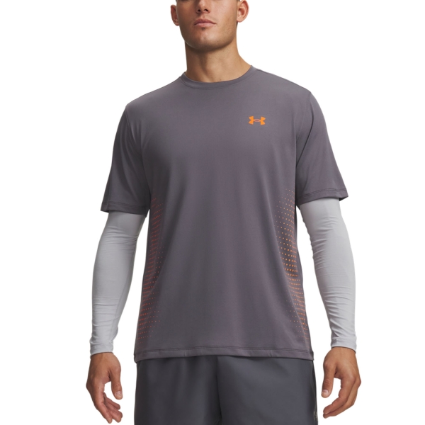 Men's T-Shirt Padel Under Armour Tech Play TShirt  Castlerock/Outrageous Orange 60098330025