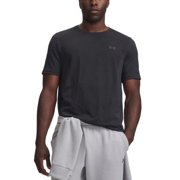 Men's T-Shirt Padel Under Armour Vanish Seamless Pro TShirt  Black 60116110001