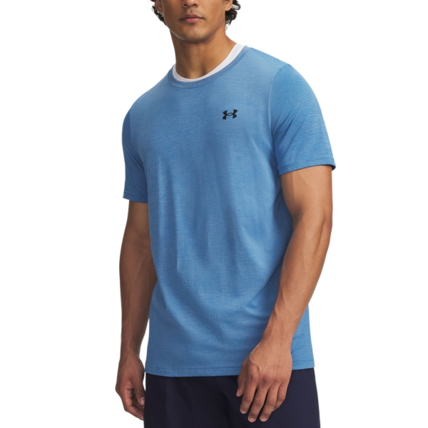 Men's T-Shirt Padel Under Armour Vanish Seamless Pro TShirt  Aegean Blue/Ultimate Black 60116110430