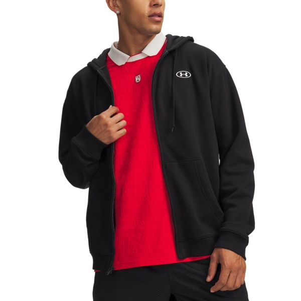 Camiseta y Sudadera Padel Hombre Under Armour Rival Fleece Sudadera  Ultimate Black/White 60134510008