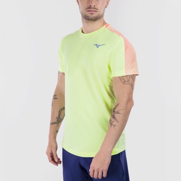 Maglietta Padel Uomo Mizuno Performance Maglietta  Lime Pulp 62GAD50041