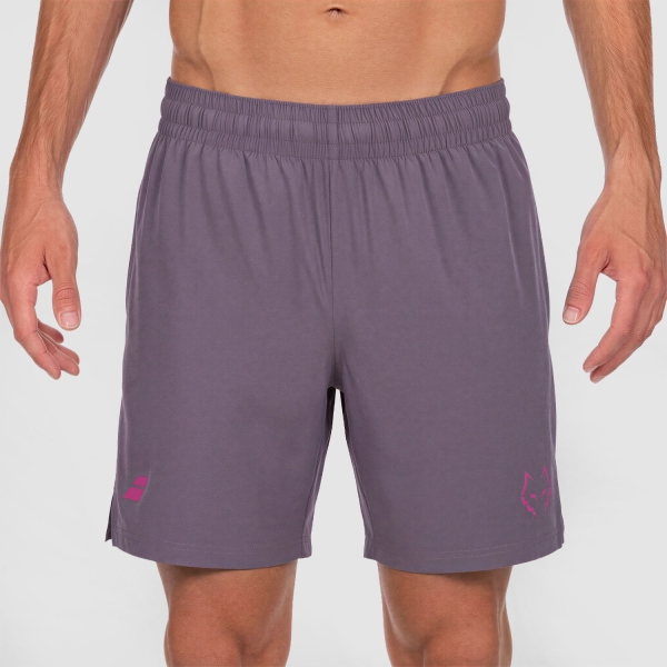 Men's Padel Shorts Babolat Juan Lebron Pro 7in Shorts  Black Plum 6MZ260614155