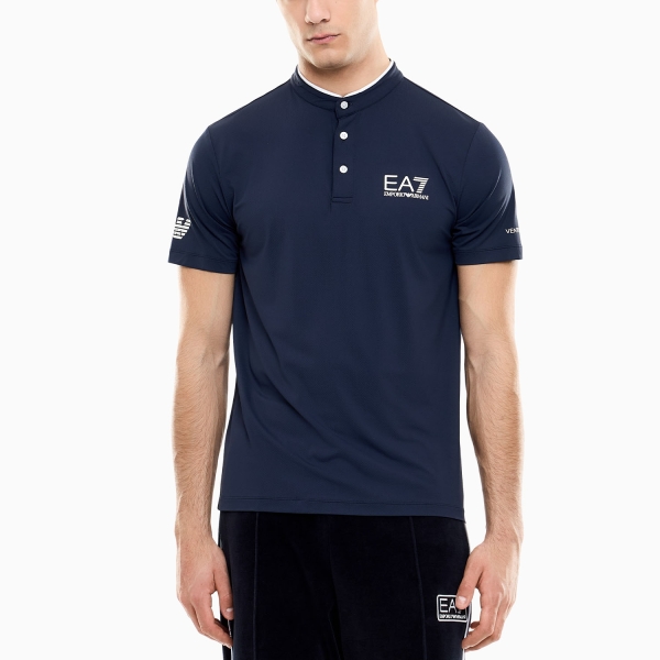 Men's Padel Polo EA7 Pro Polo  Navy Blue 8NPT21PJEMZ1554
