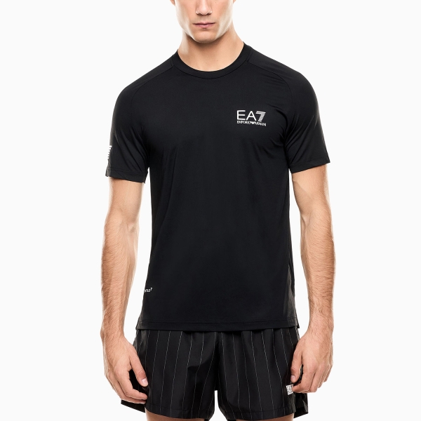 Men's T-Shirt Padel EA7 Pro TShirt  Black 8NPT22PJEMZ1200