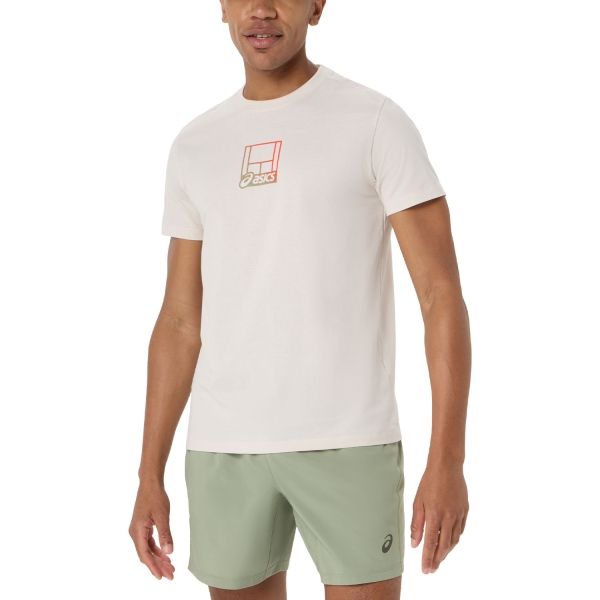 Men's T-Shirt Padel ASICS Court Core Graphic TShirt  Soft Oat 2041A355250