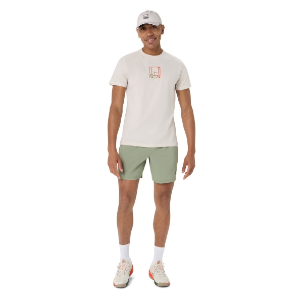 ASICS Court Core Graphic T-Shirt - Soft Oat