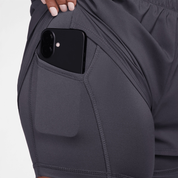 Nike One 2 in 1 3in Pantaloncini - Gridiron/White