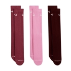 Nike Everyday Elevated x 3 Socks - Red/Pink/Bordeaux Nike Everyday Elevated x 3 Socks - Red/Pink/Bordeaux