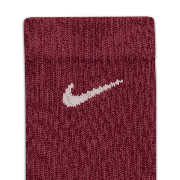 Nike Everyday Elevated x 3 Socks - Red/Pink/Bordeaux