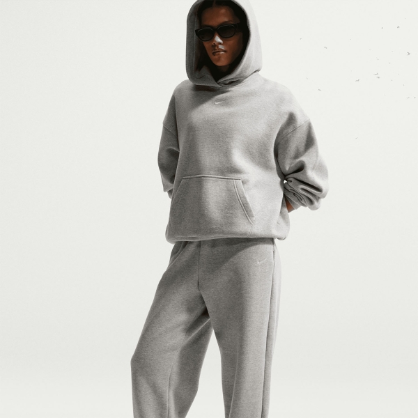 Nike Studio Fleece Pants - Dark Grey Heather/Sail