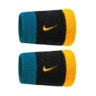 Nike Swoosh Classic Big Wristband - Black/Green Abyss/University Gold