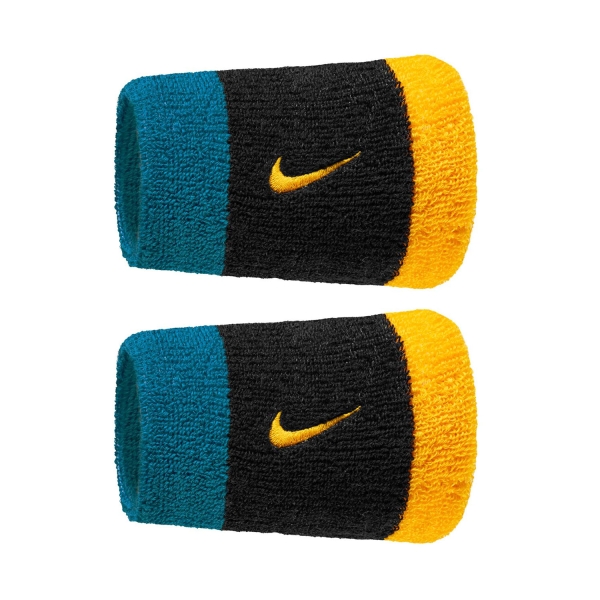 Padel Wristbands Nike Swoosh Classic Big Wristband  Black/Green Abyss/University Gold N.101.2406.047.OS