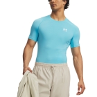 Under Armour HeatGear Compression T-Shirt - Fresco Blue/White