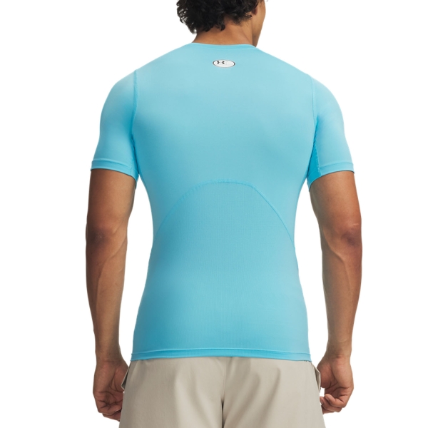 Under Armour HeatGear Compression T-Shirt - Fresco Blue/White