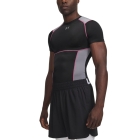 Under Armour HeatGear Elite T-Shirt - Ultimate Black/Pink Frenzy/Reflective Under Armour HeatGear Elite T-Shirt - Ultimate Black/Pink Frenzy/Reflective