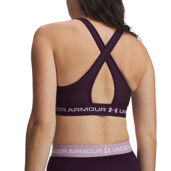 Under Armour Crossback Mid Sports Bra - Purple Echo/Mauve Pink