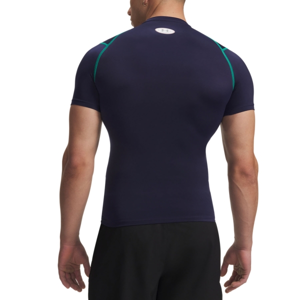 Under Armour HeatGear Elite Maglietta - Midnight Navy/Geode Green/Reflective